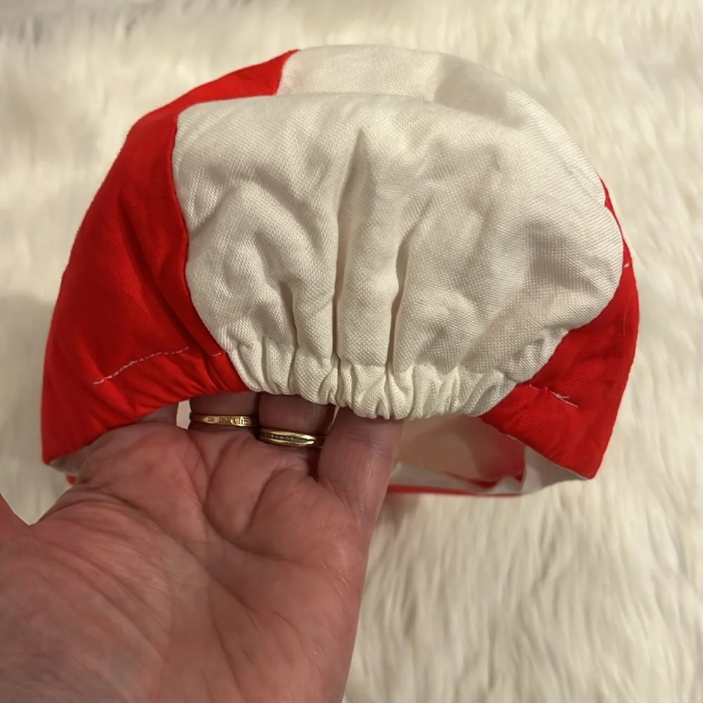 Vintage Disney Mickey Mouse Youth Boys Girls Red White Elastic Hat Cap Size L